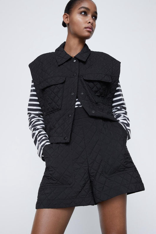Shorts de Cintura Alta en Algodón Puro - Estilo Casual y Cómodo - Image 3