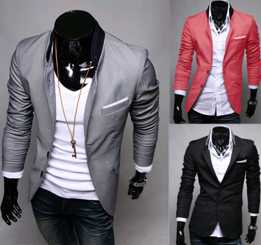 Blazer Occidental Delgado para Hombre - Saco Ajustado Moderno