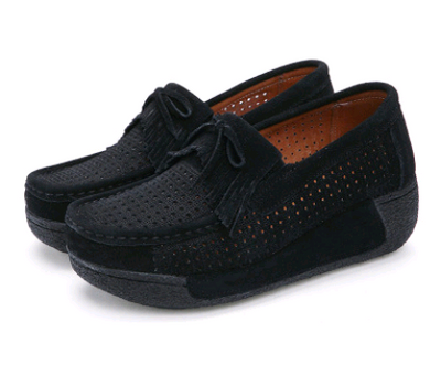 Zapatos Casuales de Cuero con Cordones y Suela Gruesa para Mujer - Image 29