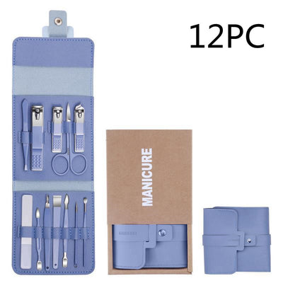 Kit Completo de 16 Herramientas de Manicura en Acero Inoxidable con Estuche PU - Image 13