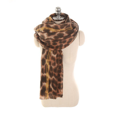 Bufanda Chal de Cachemira con Estampado Leopardo para Mujer - Image 37