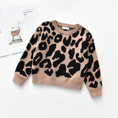 Suéter Infantil Estilo Coreano con Estampado de Leopardo - Image 7