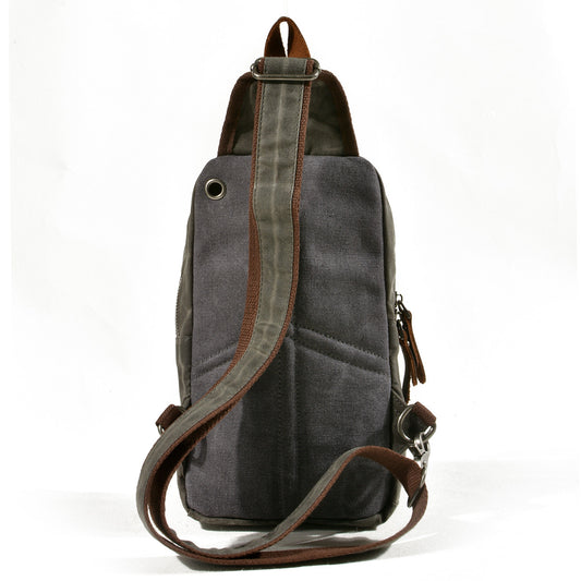 Bolsa de Pecho Multifuncional en Lona para Hombre - Image 2