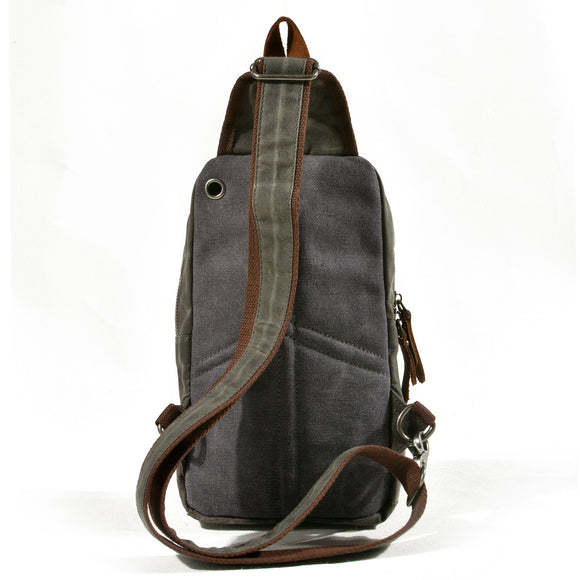 Bolsa de Pecho Multifuncional en Lona para Hombre