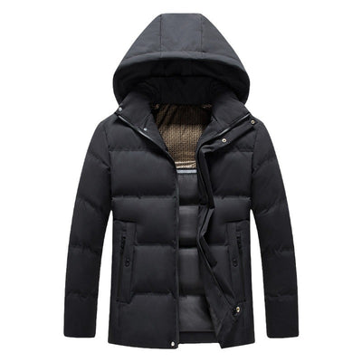 Abrigo Acolchado de Algodón para Hombre con Capucha Desmontable Forrada en Polar - Image 6