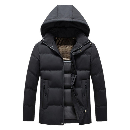 Abrigo Acolchado de Algodón para Hombre con Capucha Desmontable Forrada en Polar - Image 6