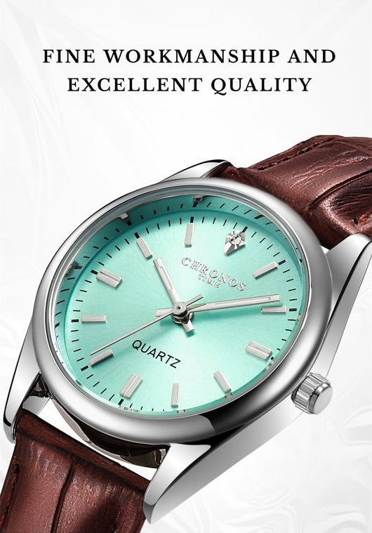 Reloj de Pulsera para Mujer con Correa de Cuero Genuino y Movimiento de Cuarzo Luminoso - Image 11