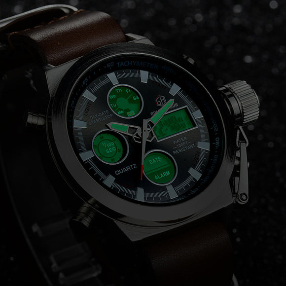 Men's Luxury Military Sports Watch - Analog Digital LED