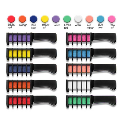 Set de Tizas de Colores para Cabello Desechables con Peine - Image 4