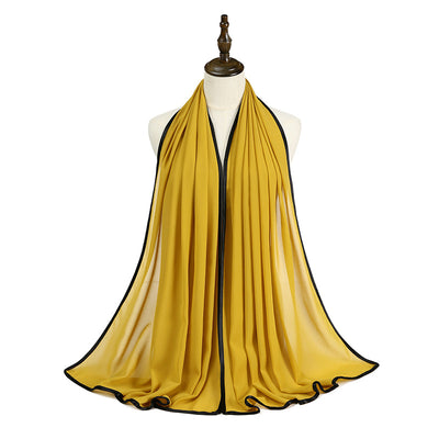 Pañoleta de Gasa con Perlas y Flecos Elegante - Image 38