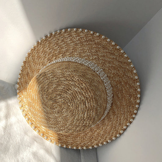 Sombrero de Sol Elegante para Mujer con Copa Plana - Image 3