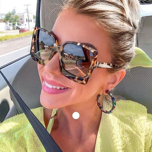 Gafas de Sol Oversized Estampado Leopardo