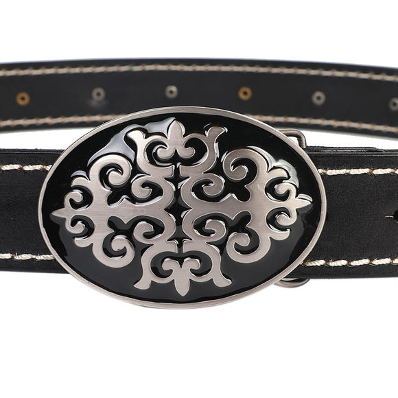 Cinturón de Cuero para Hombre con Hebilla Lisa y Elegante