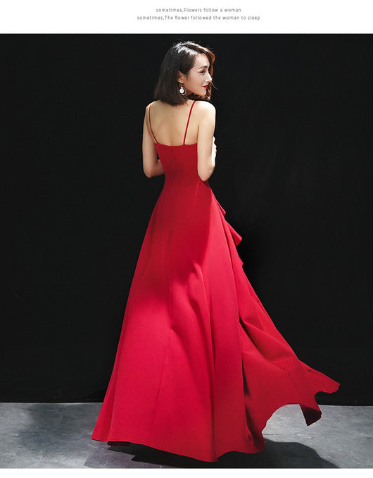 Vestido de Noche Rojo Ajustado con Tirante - Elegancia para Bodas y Eventos - Image 3