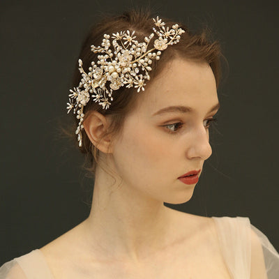 Diadema Nupcial Artesanal con Clip Lateral para Novia - Image 9
