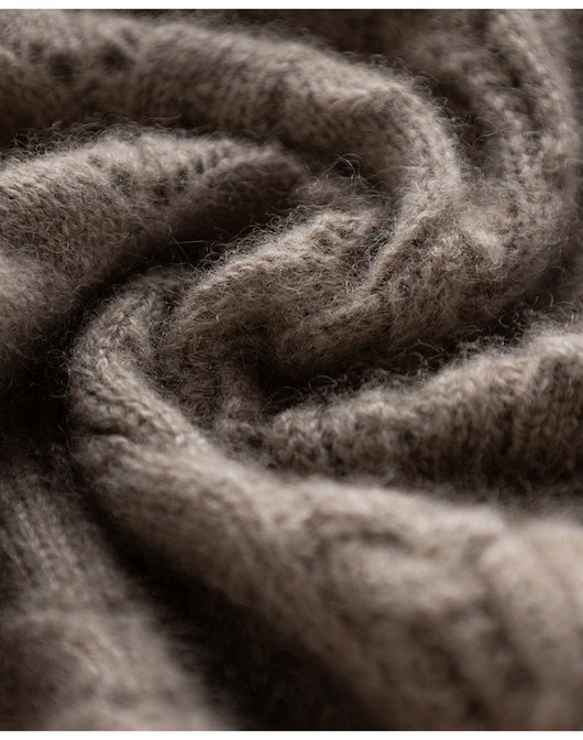 Capa Pullover de Cuello Redondo en Cachemira con Patrón Tridimensional Retorcido - Image 21