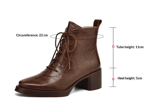 Botas Retro de Cuero Marrón con Cordones - Image 10