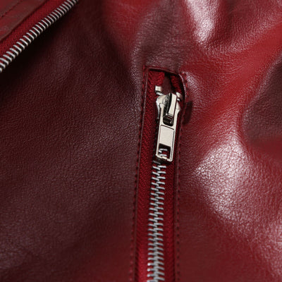 Chaqueta de Cuero Ajustada con Solapa - Image 19