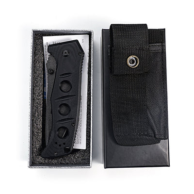 Cuchillo Plegable Táctico D2 con Mango G10 y Soporte de Espalda - Image 4