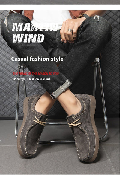Tenis de Cuero Casual Coreano Estilo Británico - Sneakers Versátiles para Hombre - Image 10