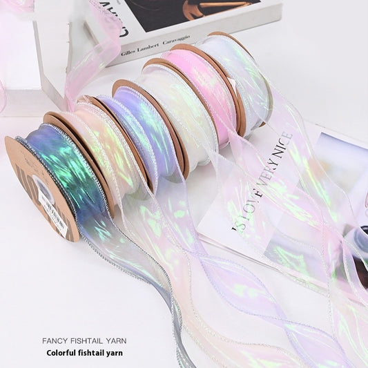 Kit DIY Ramo Floral con Cintas Onduladas Multicolor - Material para Arreglos Decorativos