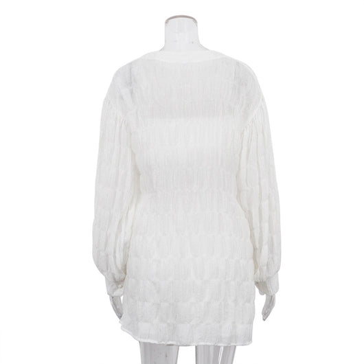 Conjunto de 3 Piezas: Blusa Suelta Manga Larga, Short Cintura Alta - Image 24