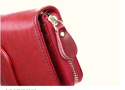 Cartera Larga de Cuero Genuino para Mujer con Cierre de Cremallera - Image 4