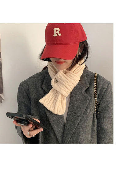 Pañuelo Liso Pequeño para Mujer - Estilo Coreano Otoño Invierno - Image 25