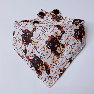 Pañuelo de la Suerte del Gato Maneki-neko con Estampado Divertido - Image 5