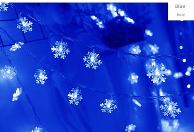 Cadena de Luces Solares con Diseño de Copos de Nieve LED - Image 17