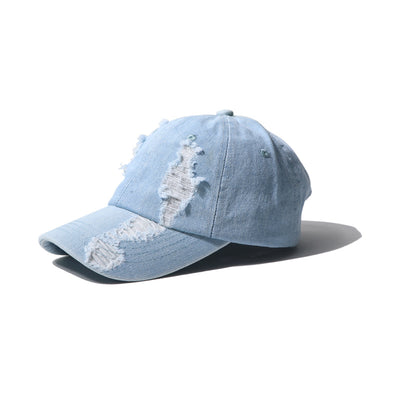Gorra de Béisbol Unisex con Detalles Perforados en Denim - Image 4