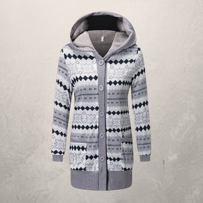 Cardigan tejido con capucha - Image 3