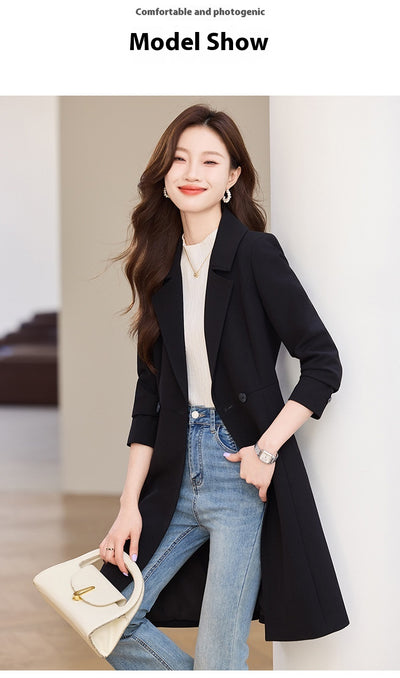 Abrigo Trench Coat Negro para Mujer - Elegancia de Otoño - Image 11