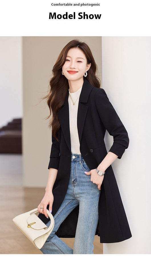 Abrigo Trench Coat Negro para Mujer - Elegancia de Otoño - Image 11