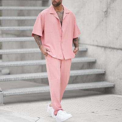 Conjunto de Verano para Hombre: Camisa Casual y Pantalón Coordinado