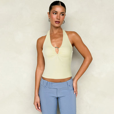Top Crop Halter Escotado Ajustado Sexy - Image 10