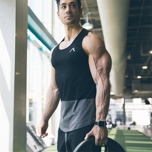 Chaleco de Gimnasio con Diseño Patchwork para Hombre