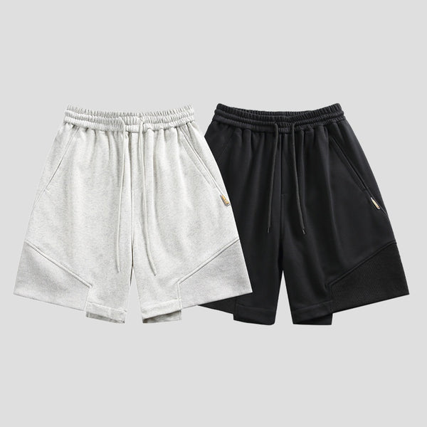 Shorts Casuales Estilo Universitario con Costuras Reforzadas