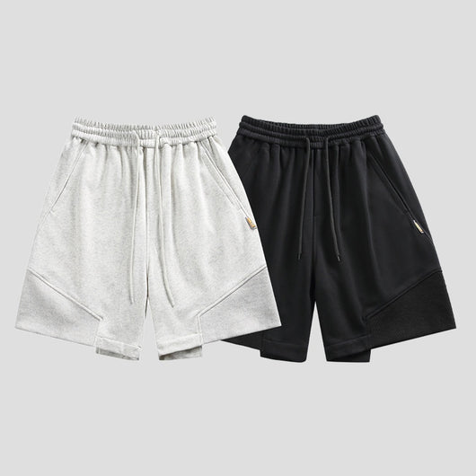 Shorts Casuales Estilo Universitario con Costuras Reforzadas