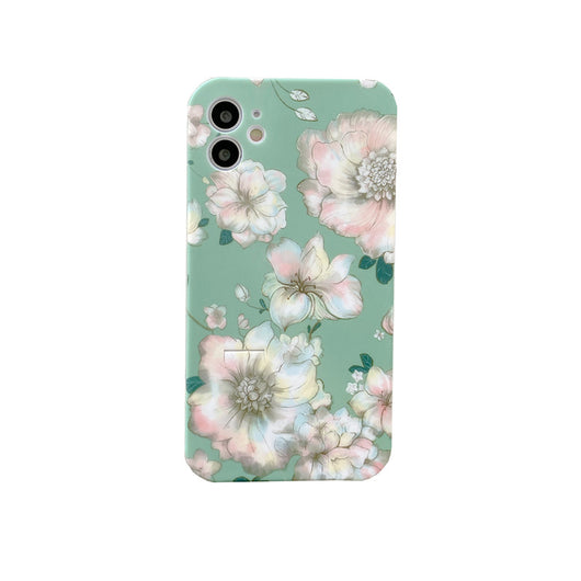 Funda para teléfono con flores y fondo verde - Image 12