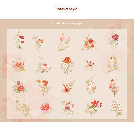 Cuaderno de Flores y Plantas - Material Decorativo 40 Piezas - Image 30
