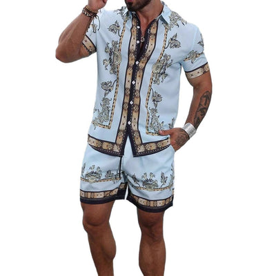 Conjunto Hombre Impresión 3D - Camisa y Shorts Holgados - Image 5