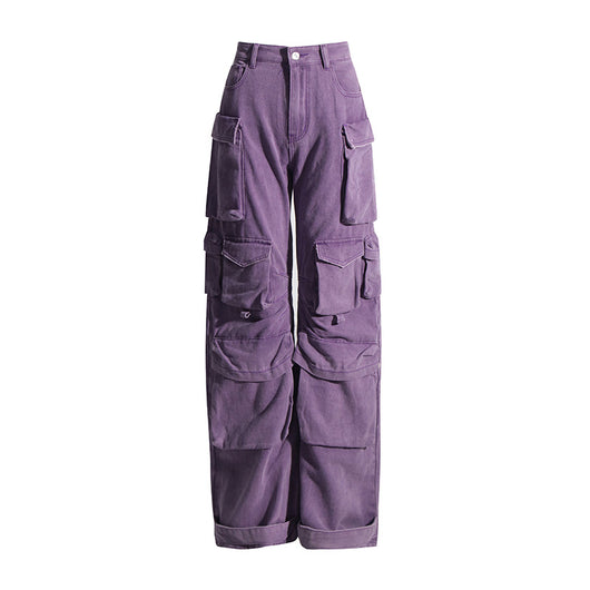 Pantalón Cargo Recto de Cintura Alta para Mujer - Image 6