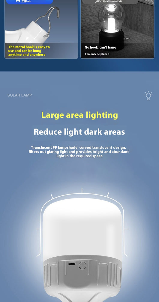 Lámpara LED Recargable para Campamento y Mercado Nocturno - Image 20