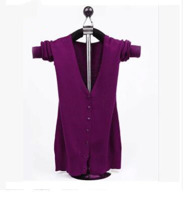Cardigan de Cachemira Tejido para Mujer - Cuello V Elegante - Image 10
