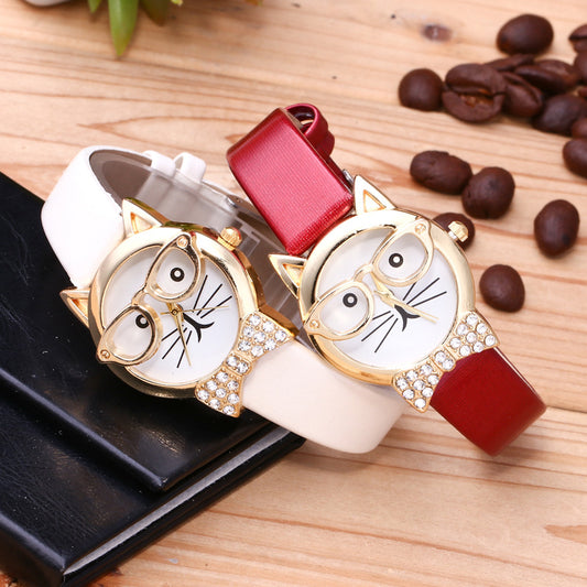 Reloj Infantil con Luz LED y Diseño de Gato Mecánico - Image 2