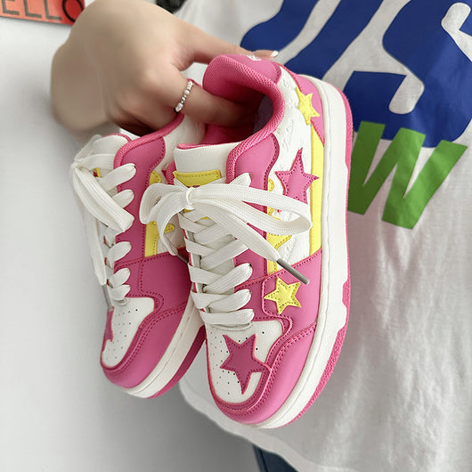 Zapatillas Deportivas Retro Hong Kong Estilo Contraste Estrella Ligeras Tendencia - Image 4