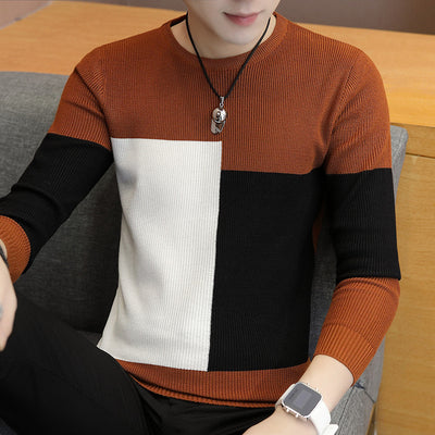Suéter Tejido Cuello Redondo Estilo Coreano para Hombre - Image 17