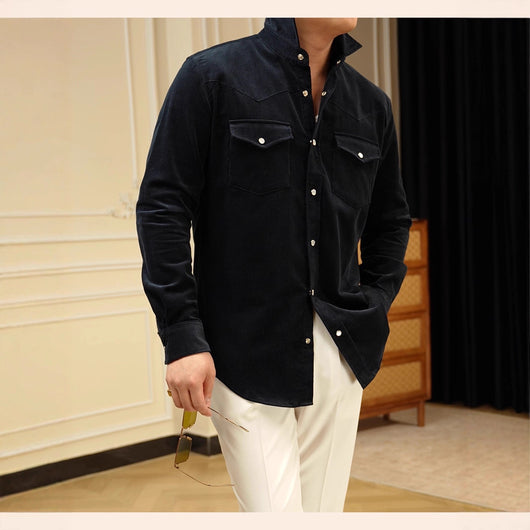 Camisa Casual de Negocios para Hombre en Algodón Puro con Tejido Texturizado - Image 4