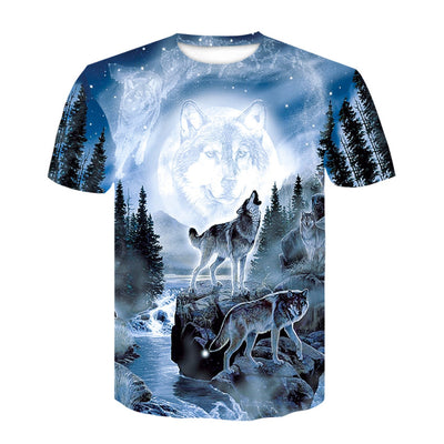 Playera Estampada 3D Cuello Redondo Manga Corta para Hombre - Image 4